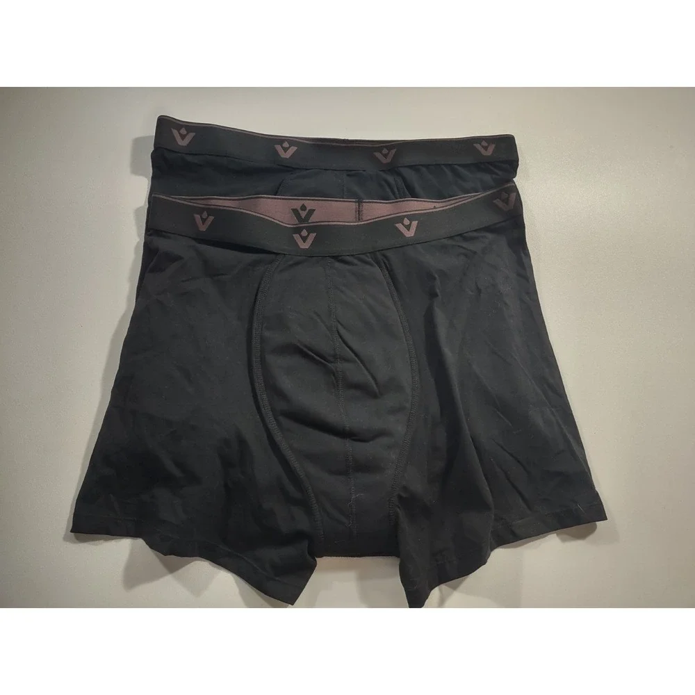 2 - Viita Mens Comfort Boxer‎ Brief  Bladder Leakage Size XL Black